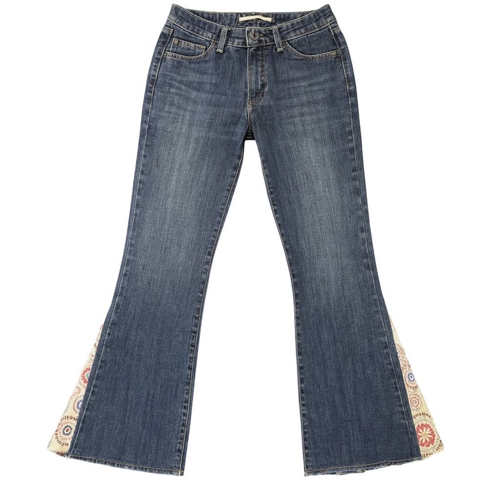 Y2K Festival Flare Jeans Dark Wash Low Rise Size 29 unique rare Sergio Valente